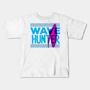 ☻ WAVE hunter ☻ retro surfing overprint style ✔ Kids T-Shirt